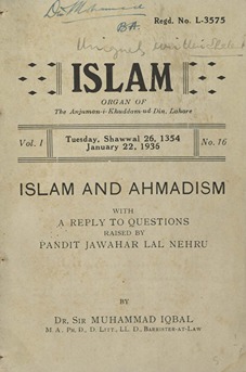 Islam and ahmadism with a reply to questions