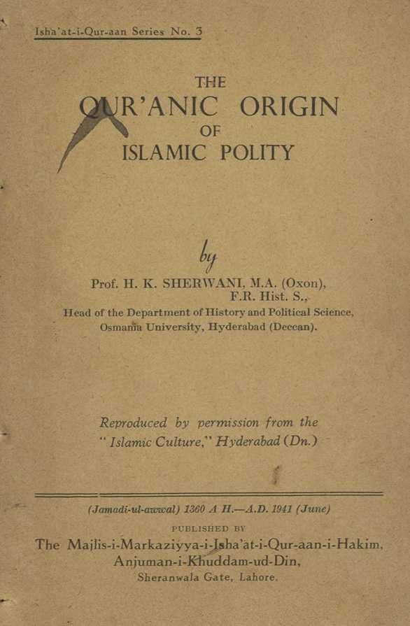 The Qur'anic origin of Islamic Polity